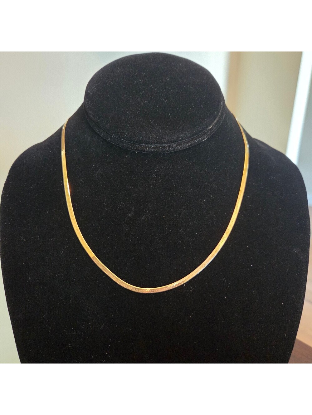 14K Gold 3mm 18" Herringbone Necklace